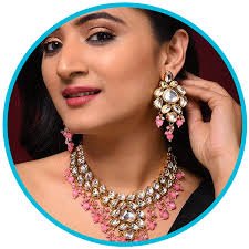 Brass Gold-plated Green, Red Jewel Set  (Pack of 1)